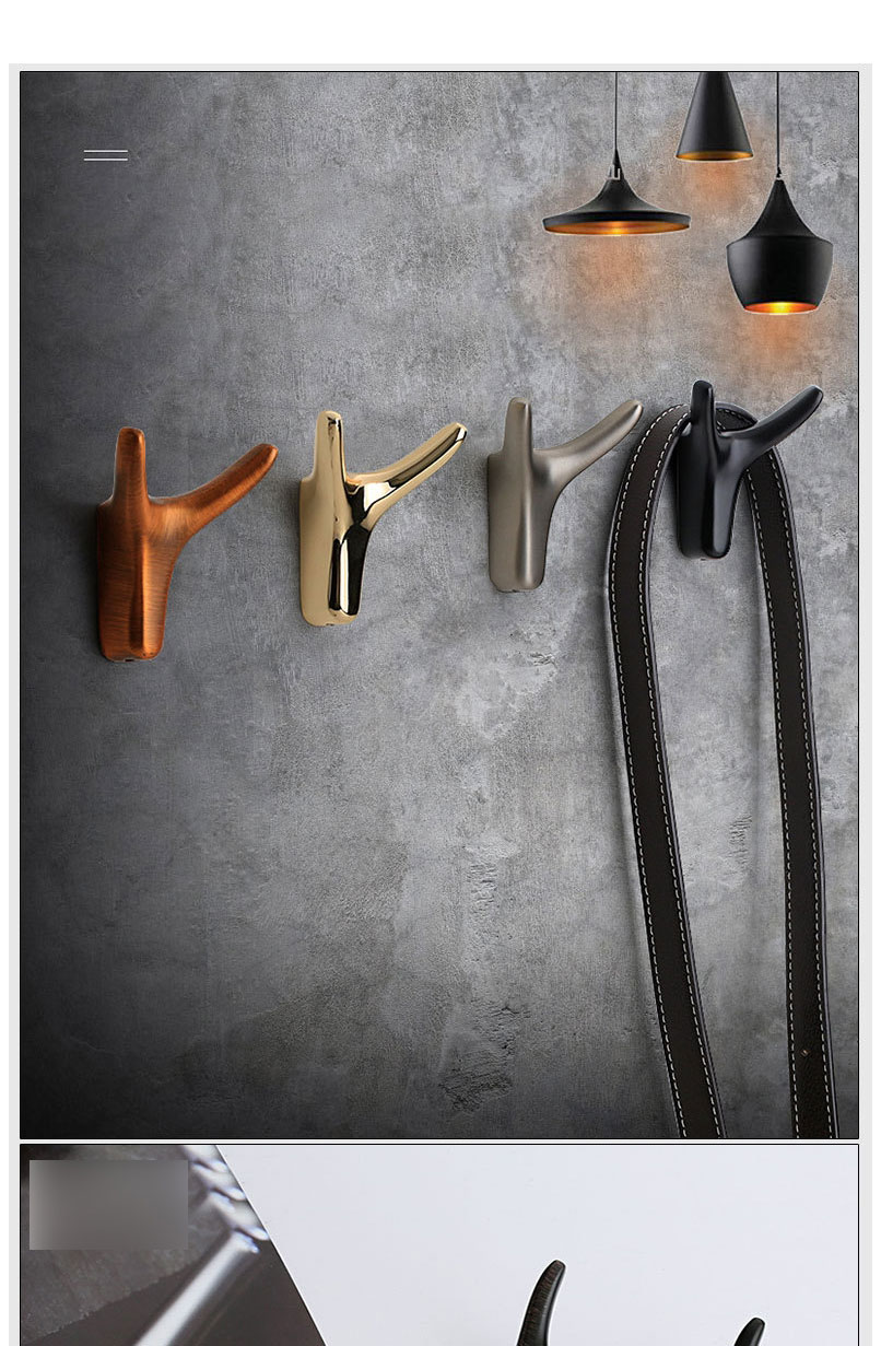 Fashion Dumb Coffee 6345- Zinc Alloy Metal Horn Wall Coat Hook,Household goods