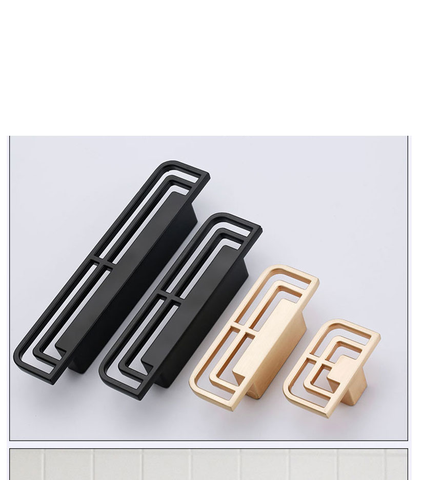 Fashion Brushed Copper 6285-96 Pitch Zinc Alloy Geometric Drawer Wardrobe Door Handle,Household goods
