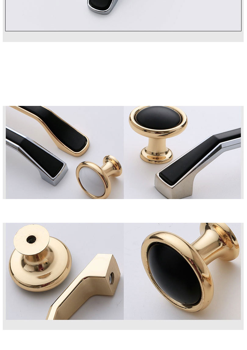 Fashion Black/japanese Gold 6329-96 Hole Pitch Zinc Alloy Geometric Drawer Wardrobe Door Handle,Household goods