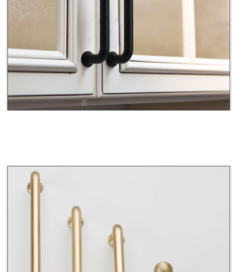 Fashion Brushed Copper 6284-192 Pitch Zinc Alloy Geometric Drawer Wardrobe Door Handle,Household goods