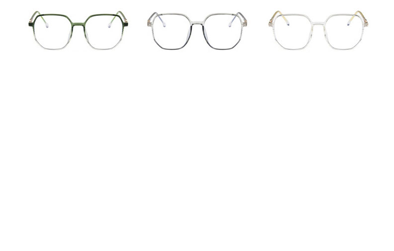 Fashion Transparent Gray Large Square Frame Flat Glasses Frame,Fashion Glasses