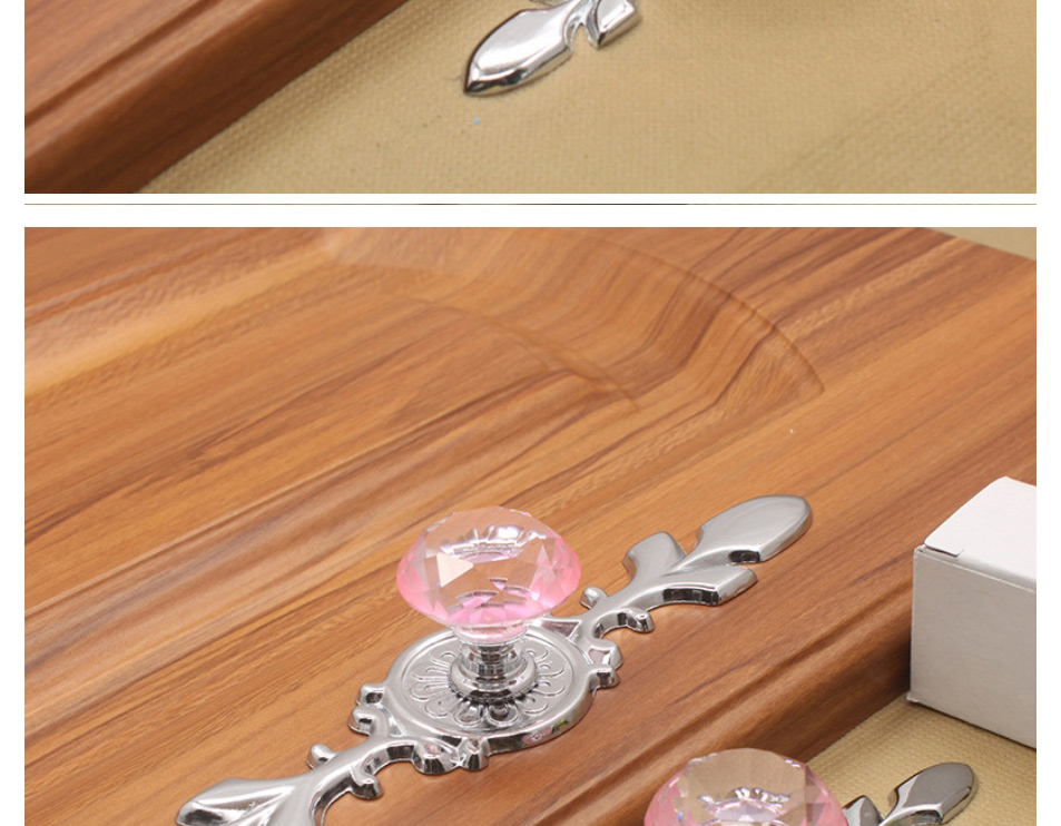 Fashion 701 Diameter 30mm Zinc Alloy Geometric Crystal Cabinet Handle,Household goods