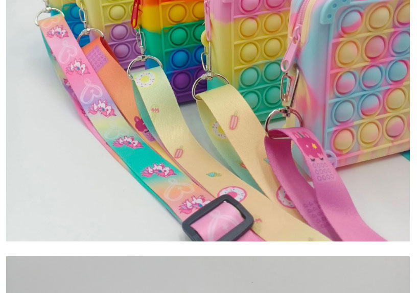 Fashion Blue Rainbow (including Straps) Pen Bag Pencil Case Press Diagonal Bag,Shoulder bags