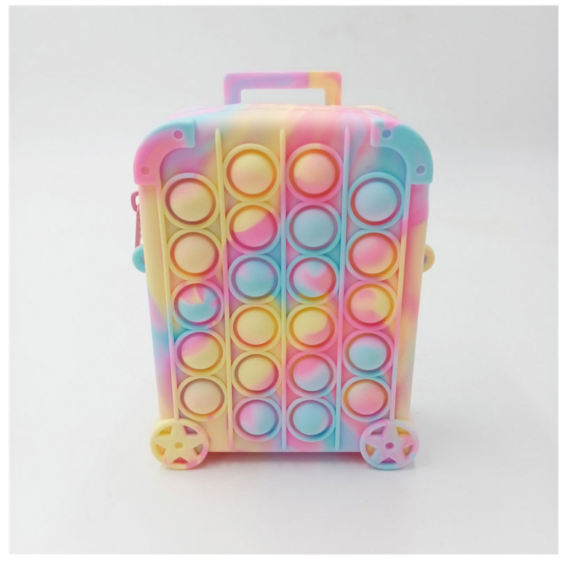 Fashion Purple Rainbow (including Shoulder Strap) Color Push Trolley Case Diagonal Bag,Shoulder bags