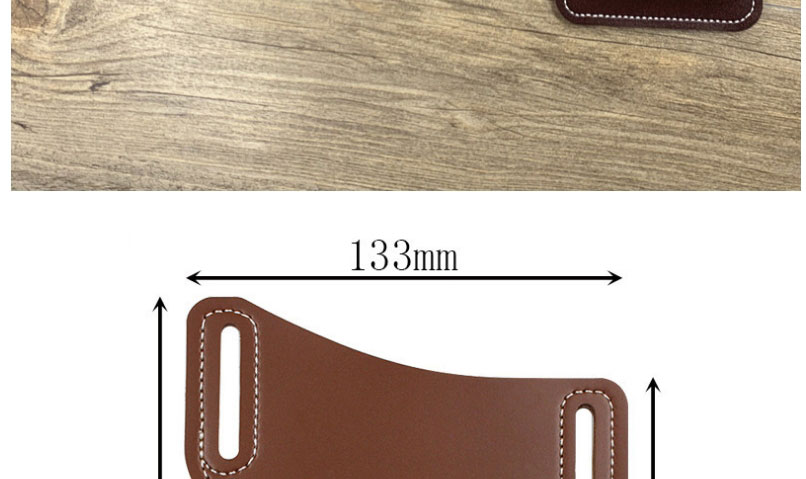 Fashion Light Brown Pu Leather Waist Phone Case,Household goods