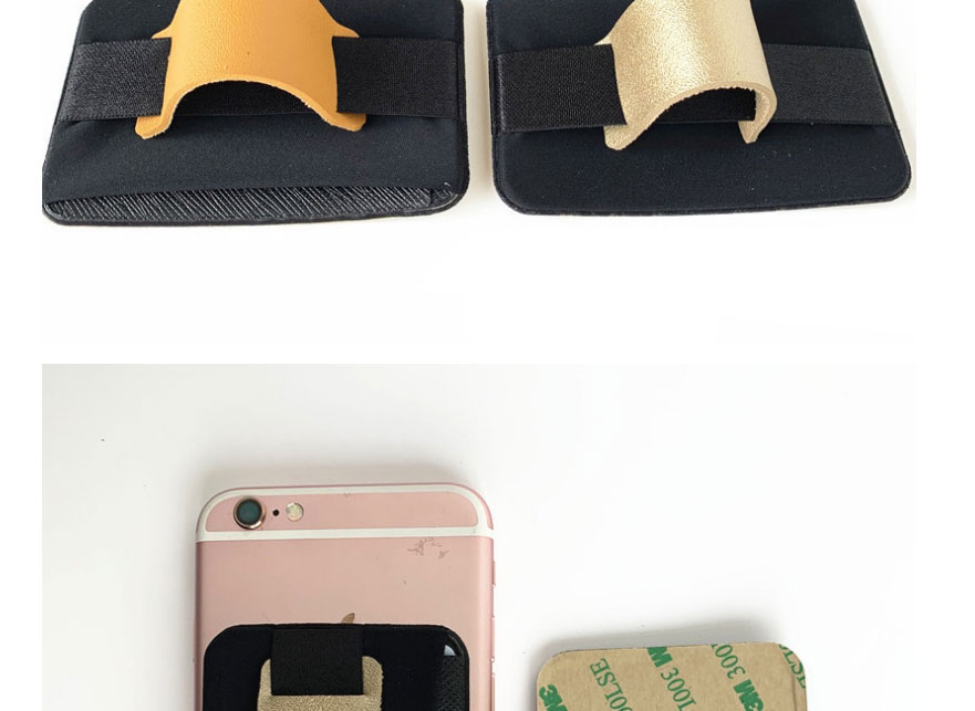 Fashion Tyrant Gold Color Pu Leather Phone Back Sticker Card Holder,Household goods