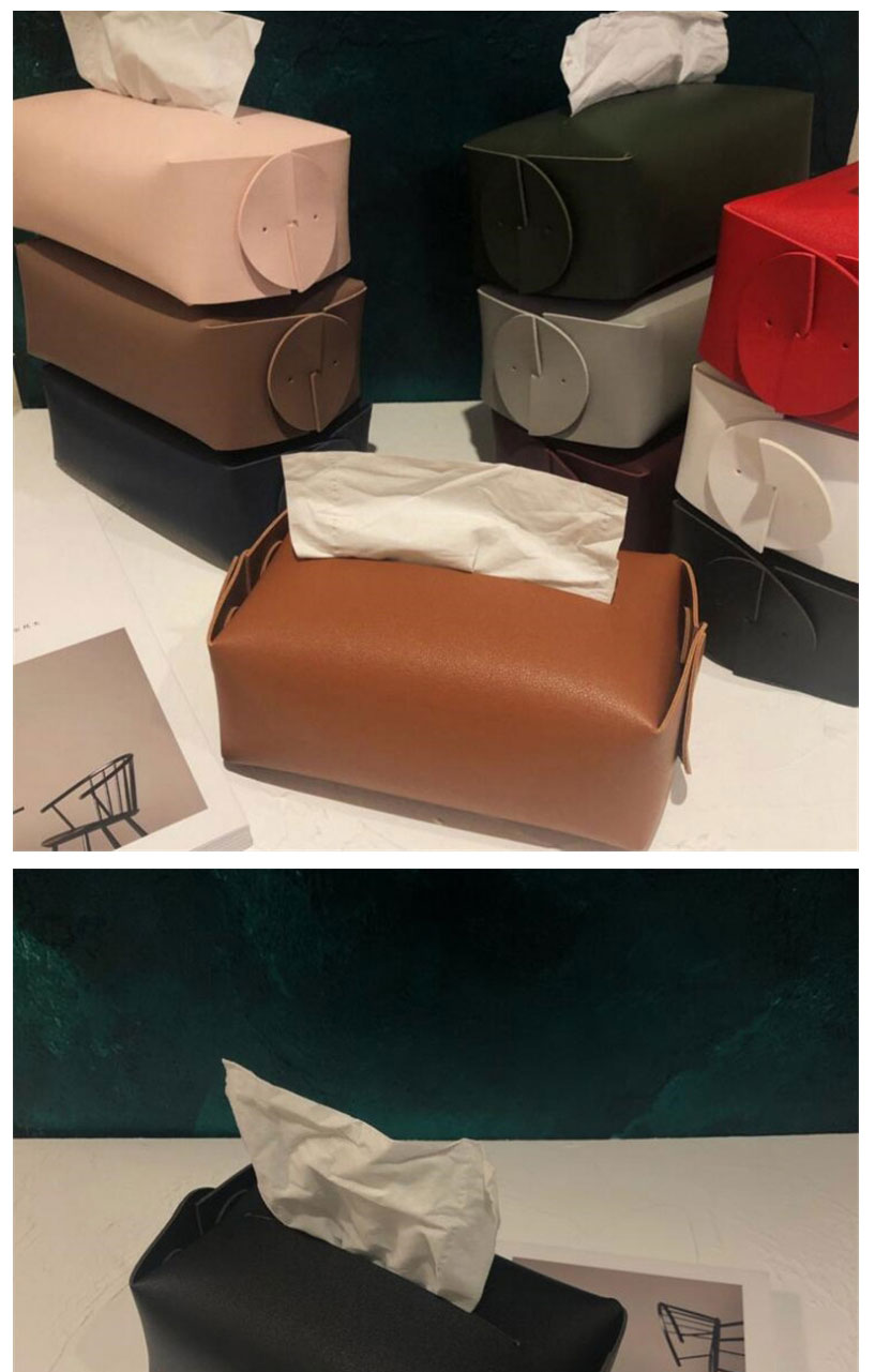 Fashion Blue Pu Leather Tissue Box,Home Decor