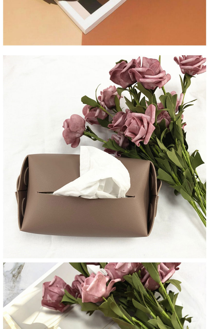 Fashion Light Pink Pu Leather Tissue Box,Home Decor