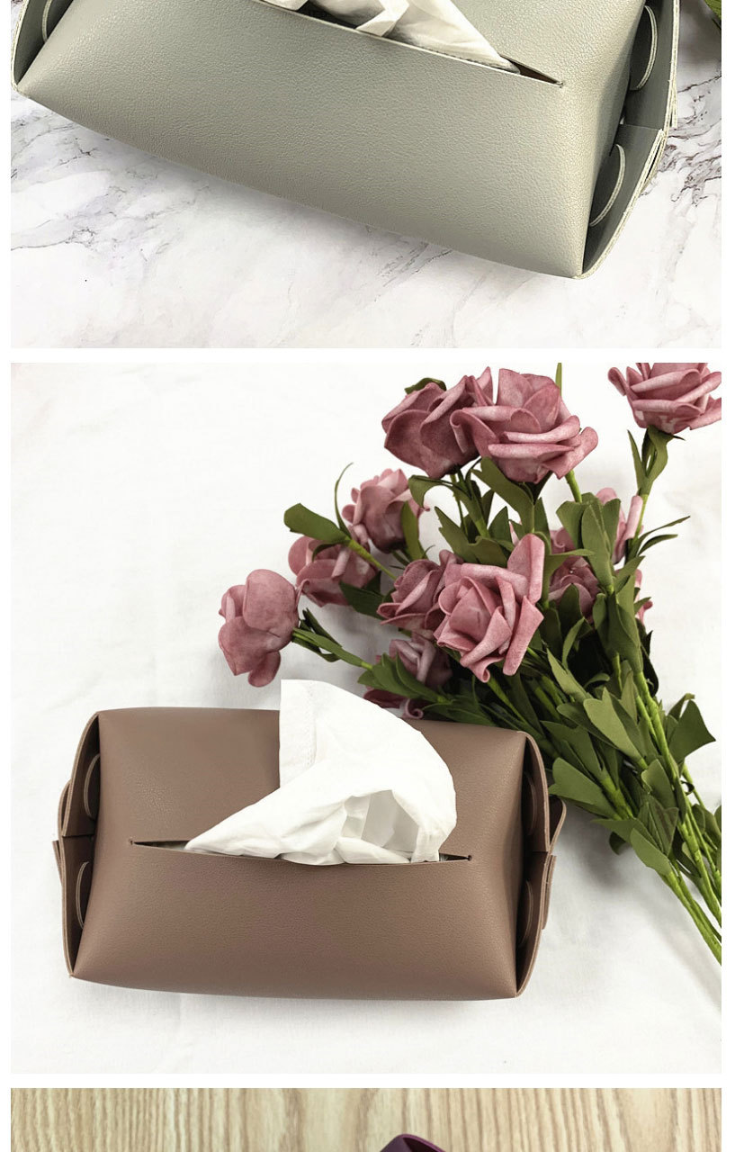 Fashion Light Pink Pu Leather Tissue Box,Home Decor