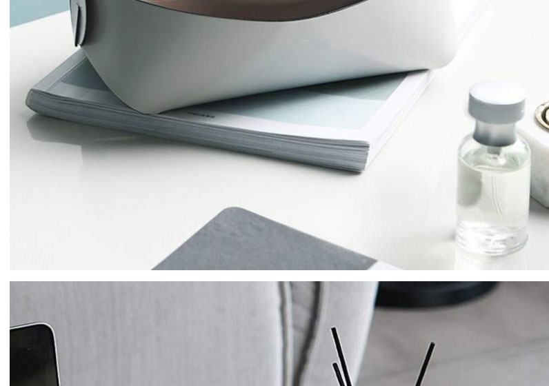 Fashion Grey Leather Large-capacity Folding Storage Box,Home Decor