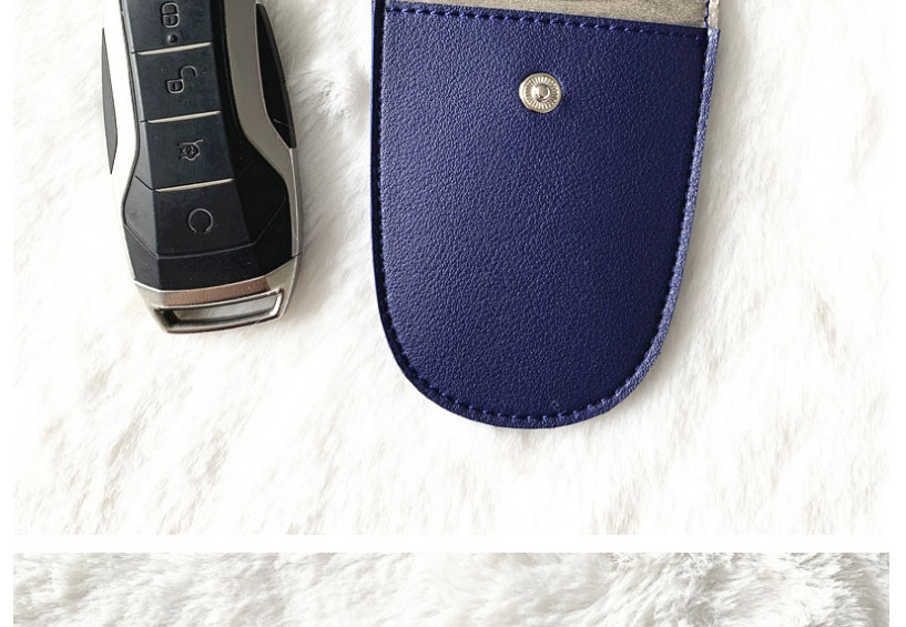 Fashion Brown Leather Key Signal Shielding Bag,Home Decor