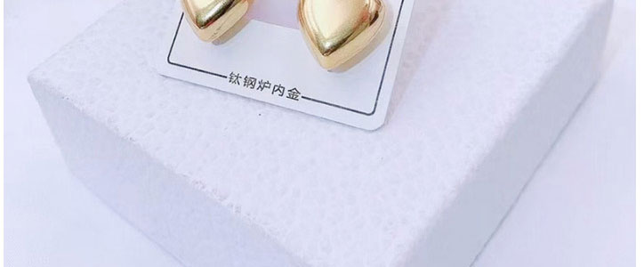 Fashion Rose Gold Color Titanium Steel Heart Earrings,Earrings
