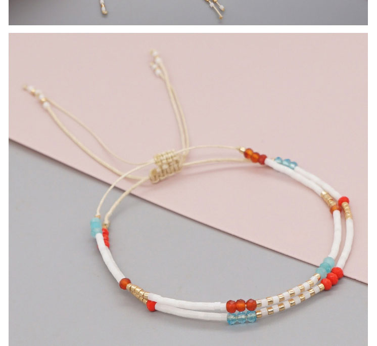 Fashion B Geometric Rice Beads Beaded Pull Handle Rope,Beaded Bracelet