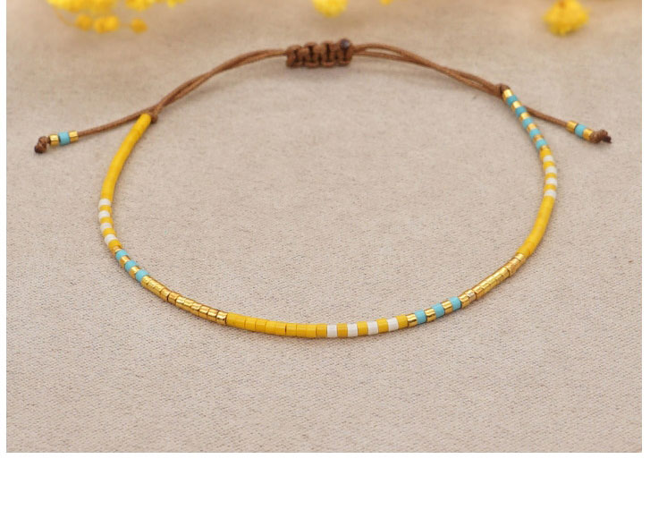 Fashion A Geometric Rice Beads Beaded Pull Handle Rope,Beaded Bracelet