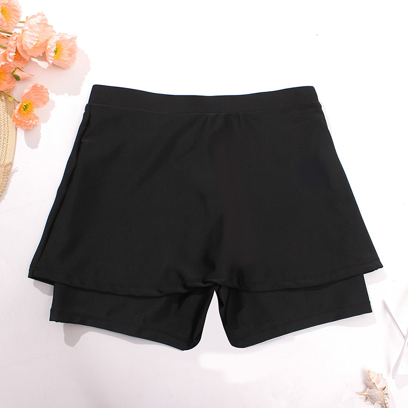 Fashion Black Elastic Pleated Culottes,Shorts