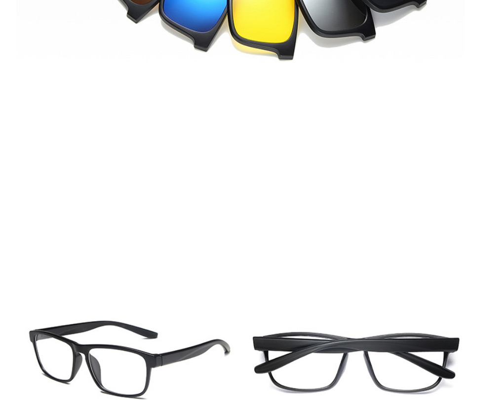 Fashion 2317tr Frame Geometric Magnetic Sunglasses Lens Set,Glasses Accessories