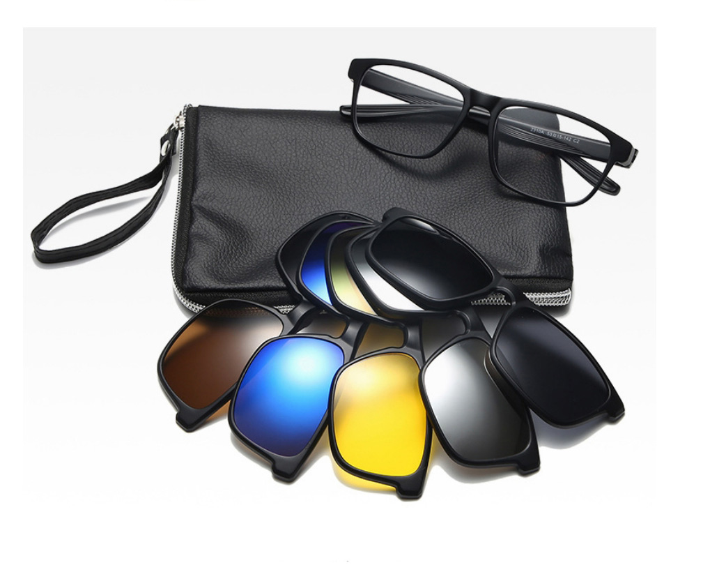 Fashion 2312tr Frame Geometric Magnetic Sunglasses Lens Set,Glasses Accessories