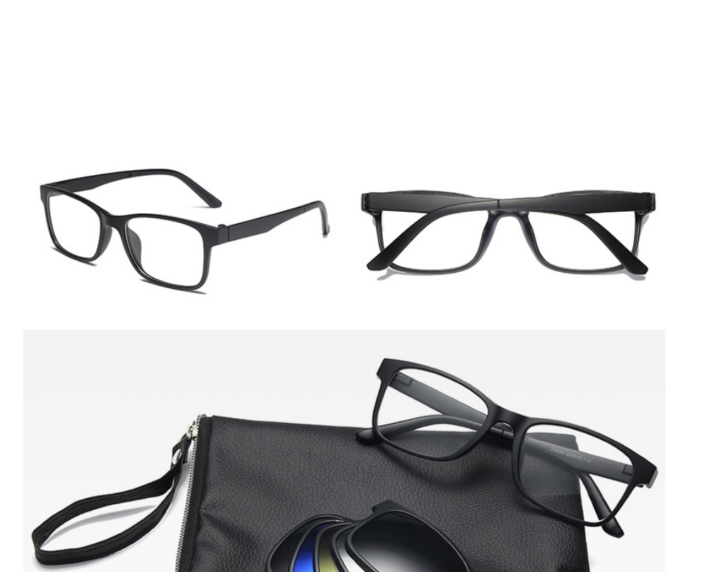 Fashion 2302tr Frame Geometric Magnetic Sunglasses Lens Set,Glasses Accessories