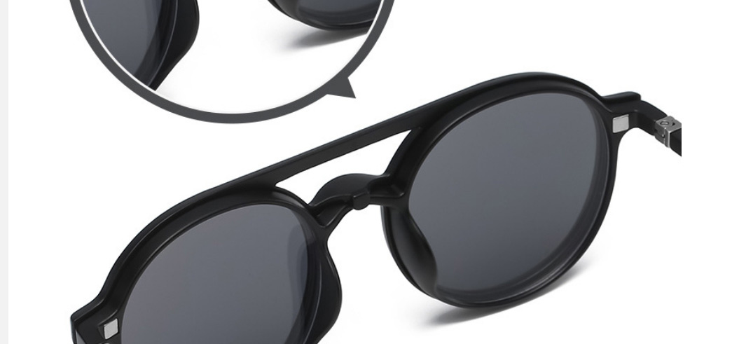 Fashion T2218 (tr Frame) Geometric Magnetic Sunglasses Lens Set,Glasses Accessories