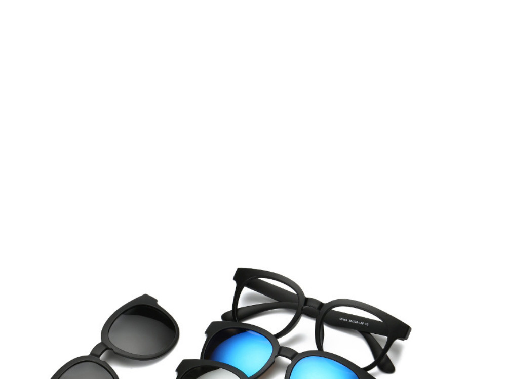 Fashion 2256pc Frame Geometric Magnetic Sunglasses Lens Set,Glasses Accessories