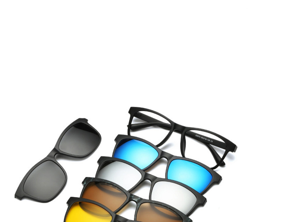 Fashion 2201tr Frame Geometric Magnetic Sunglasses Lens Set,Glasses Accessories