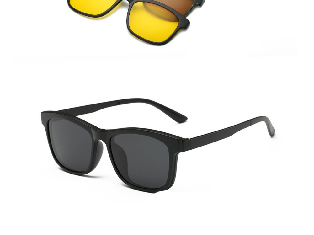 Fashion 2205pc Frame Geometric Magnetic Sunglasses Lens Set,Glasses Accessories