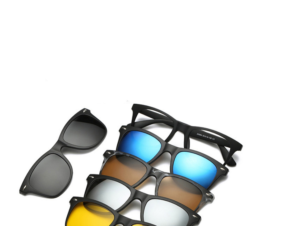 Fashion 2205tr Frame Geometric Magnetic Sunglasses Lens Set,Glasses Accessories