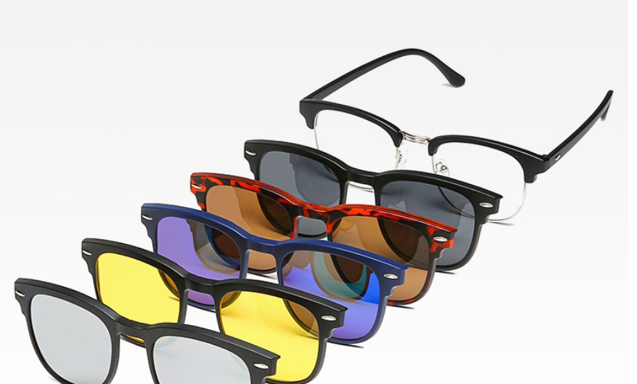 Fashion 2307atr Material Frame Geometric Magnetic Sunglasses Lens Set,Glasses Accessories