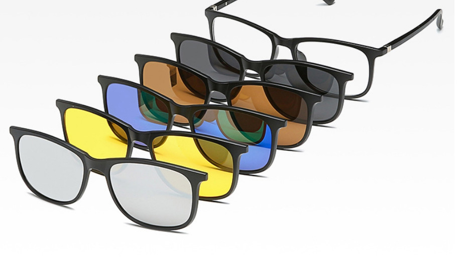 Fashion 2264atr Material Frame Geometric Magnetic Sunglasses Lens Set,Glasses Accessories