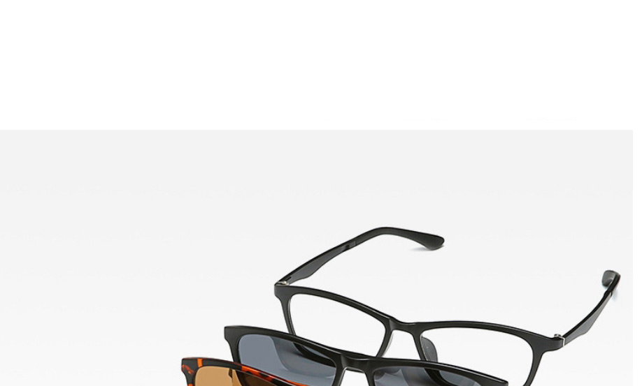 Fashion 2289apc Material Frame Geometric Magnetic Sunglasses Lens Set,Glasses Accessories
