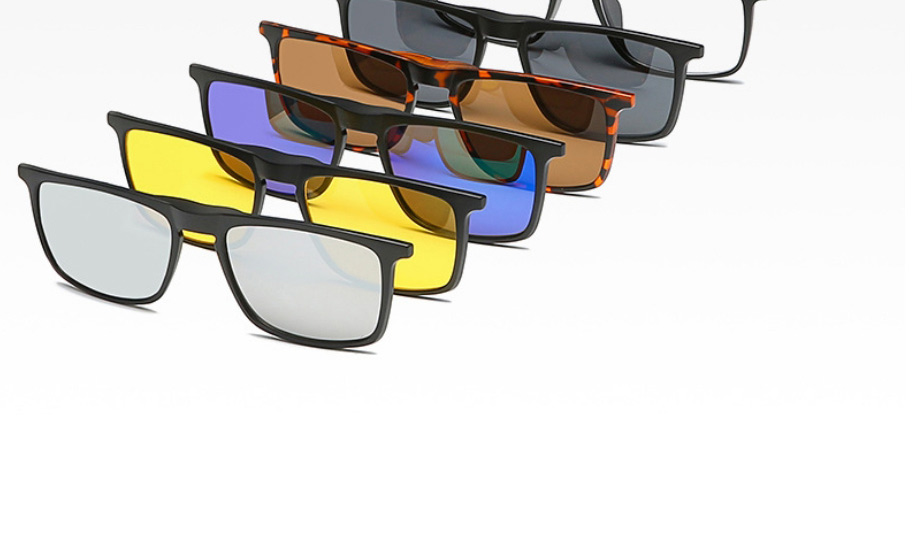 Fashion 2313atr Material Frame Geometric Magnetic Sunglasses Lens Set,Glasses Accessories