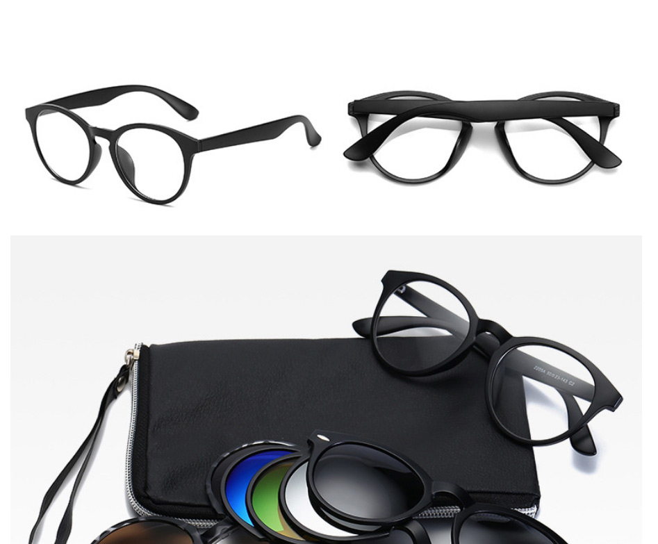 Fashion 2223tr Frame Geometric Magnetic Sunglasses Lens Set,Glasses Accessories