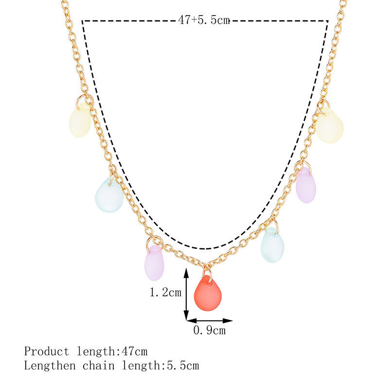 Fashion Gold Color Geometric Crystal Tassel Necklace,Crystal Necklaces