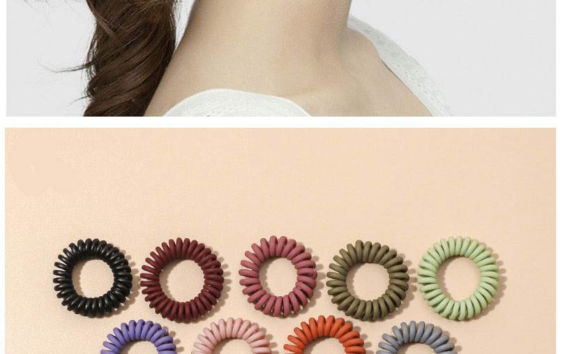 Fashion Red Bean Paste High Elastic Frosted Small Telephone Ring,Hair Ring
