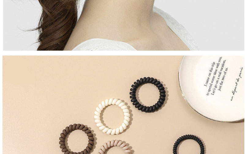 Fashion Frosted Fine Phone Ring-black Matte Frosted Phone Cord,Hair Ring