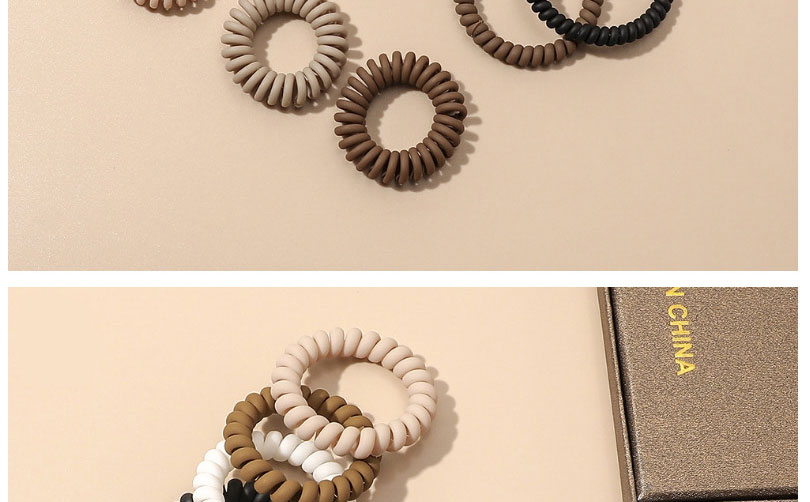 Fashion Frosted Small Telephone Circle-deep Coffee Matte Frosted Phone Cord,Hair Ring
