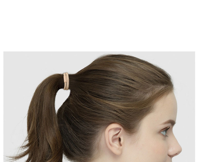 Fashion Phosphor Threaded Leather Buckle Hair Rope,Hair Ring