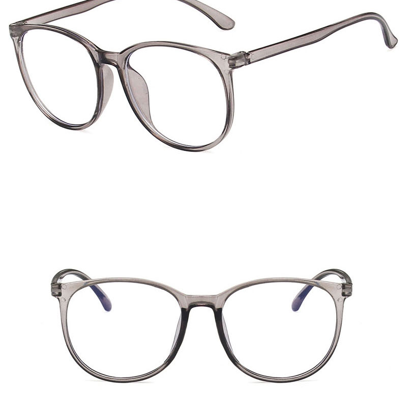 Fashion Transparent Gray Pc Square Large Frame Flat Glasses Frame,Fashion Glasses