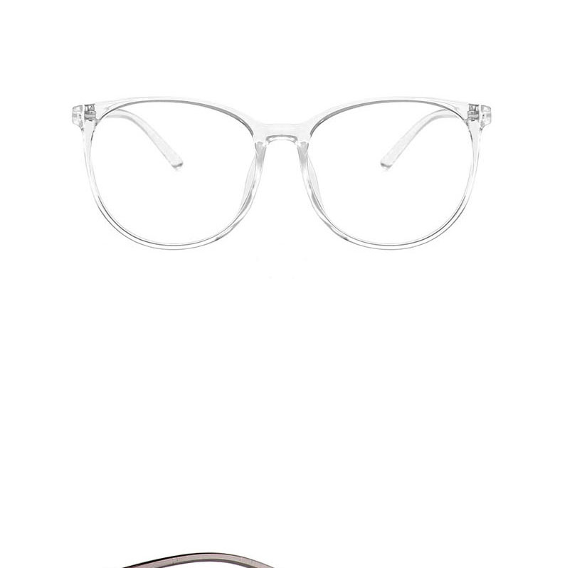 Fashion Transparent Gray Pc Square Large Frame Flat Glasses Frame,Fashion Glasses