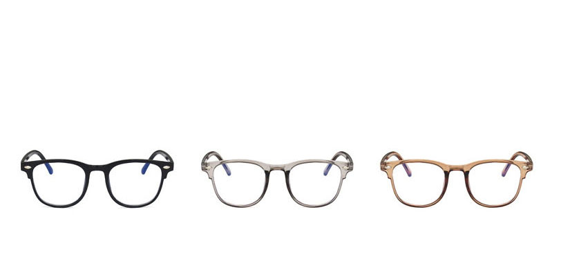 Fashion Transparent Tea Rice Nail Square Flat Glasses Frame,Fashion Glasses