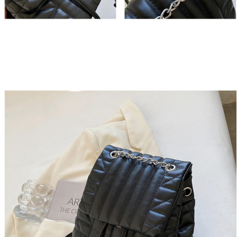 Fashion Off-white Pu Soft Leather Rhomboid Backpack,Backpack