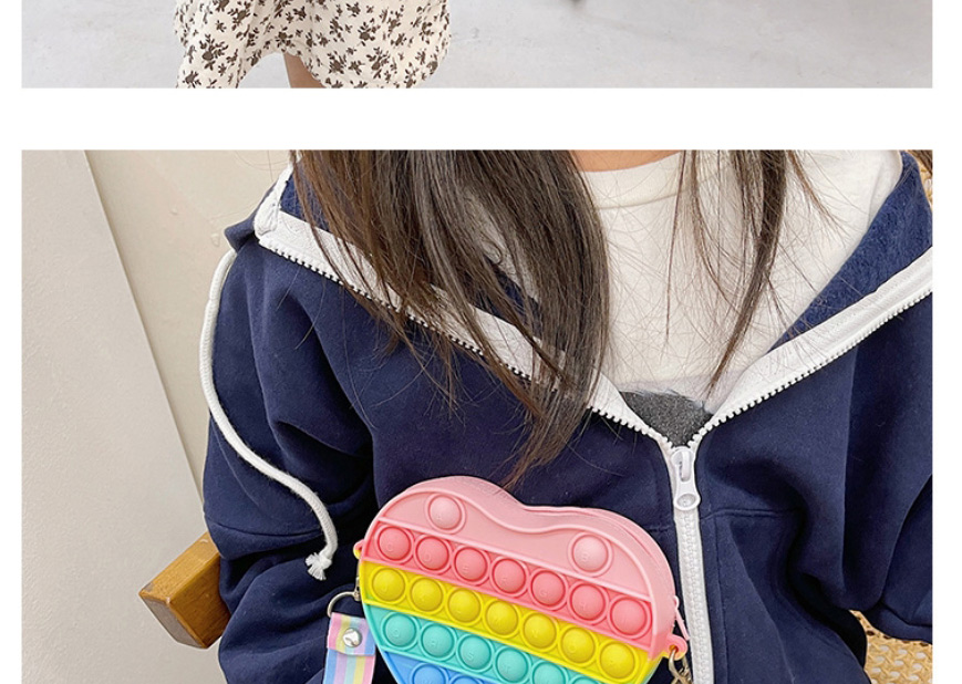 Fashion Apple Color Cartoon Silicone Push Messenger Bag,Shoulder bags