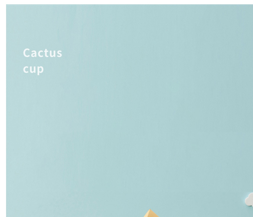 Fashion Yellow Cactus Household Mouthwash Cup With Handle,Kitchen