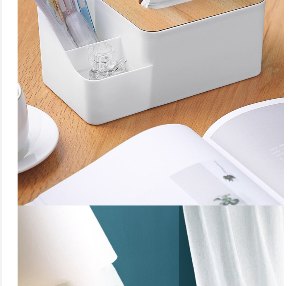 Fashion White Household Pumping Box With Partitioned Storage Box,Household goods