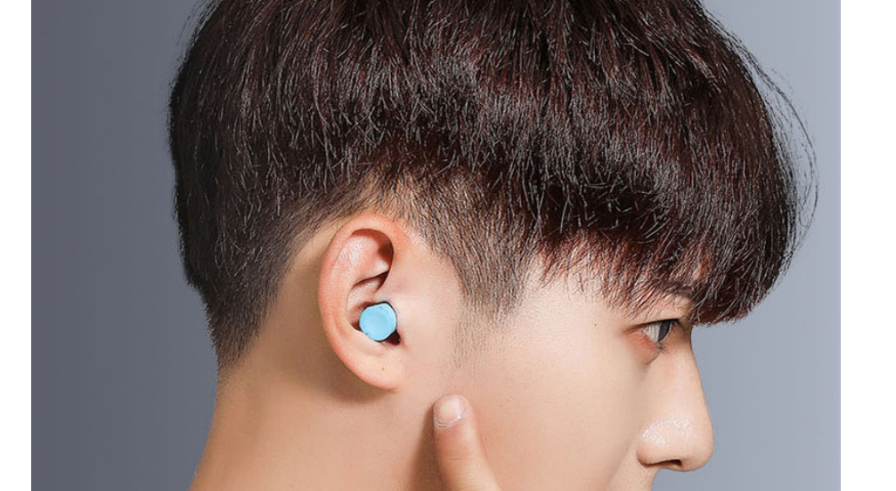 Fashion 10 Blue Anti-noise Silicone Earplugs,Household goods