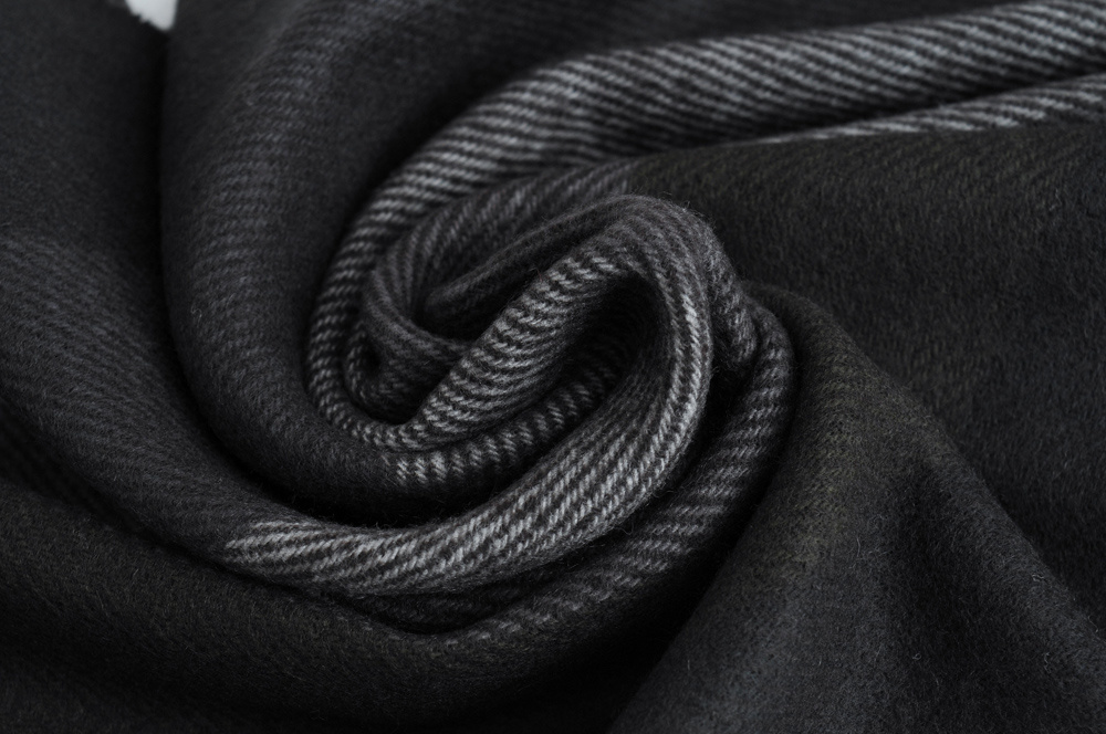 Fashion Dark Grey Contrast Vertical Stripes Cashmere Scarf,knitting Wool Scaves