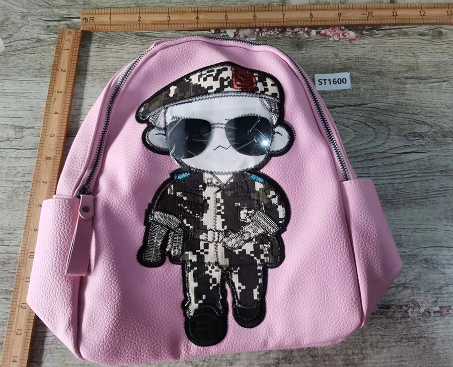 Fashion Pink Pu Character Backpack,Backpack