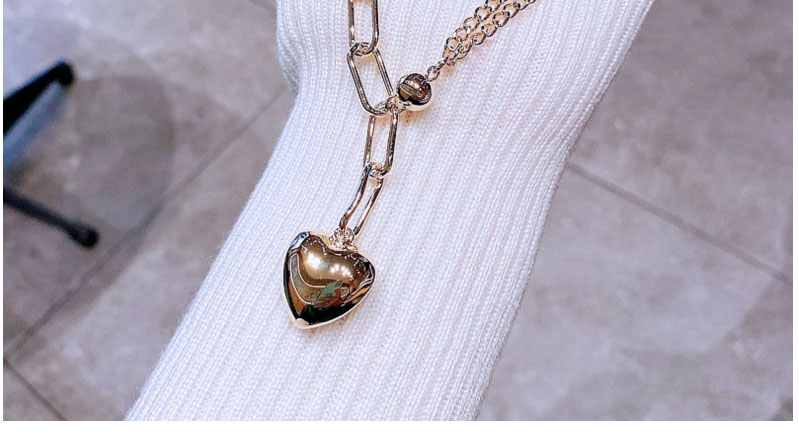 Fashion Gold Alloy Glossy Love Necklace,Pendants
