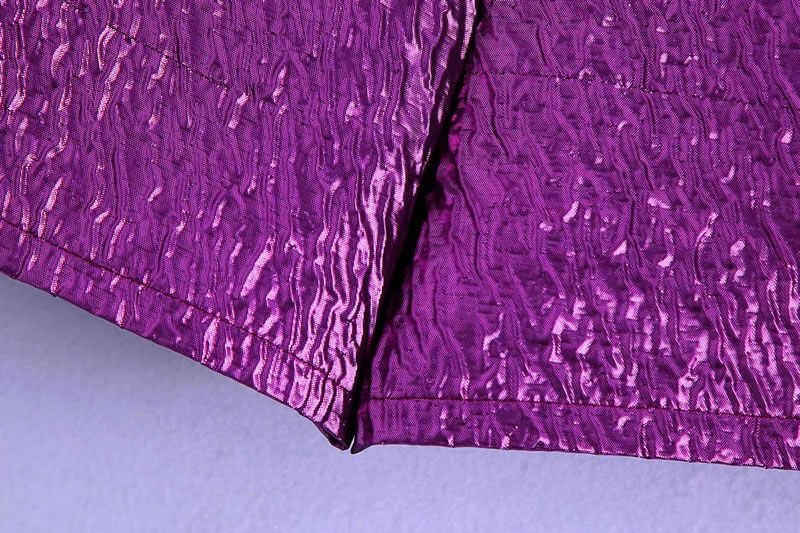 Fashion Purple Shiny Culottes With Bow,Shorts