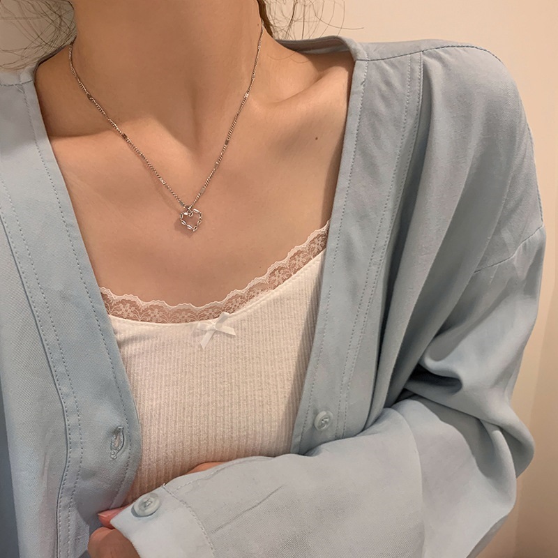 Fashion Silver Alloy Love Necklace,Pendants